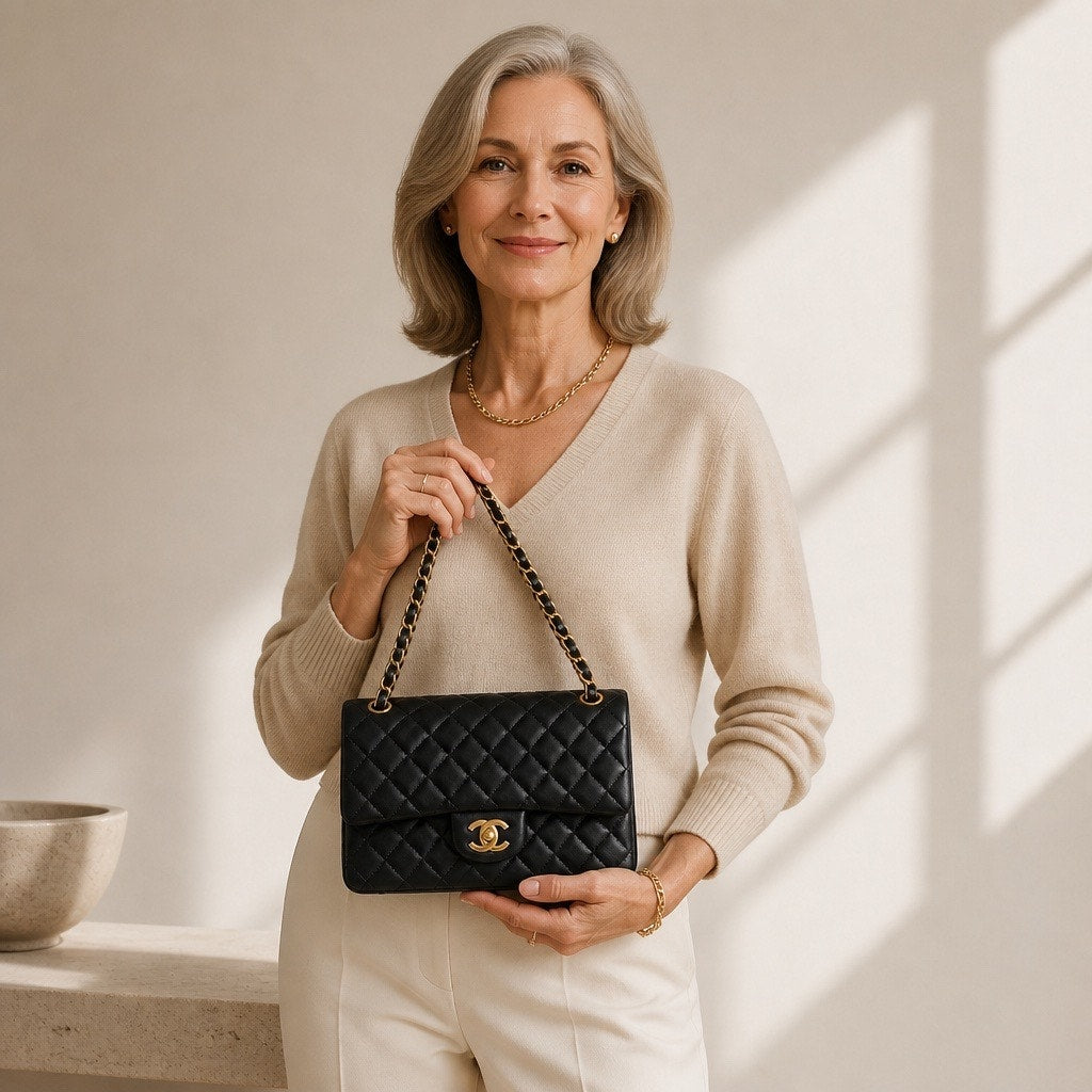 Medium Genuine Lambskin Quilted Bag