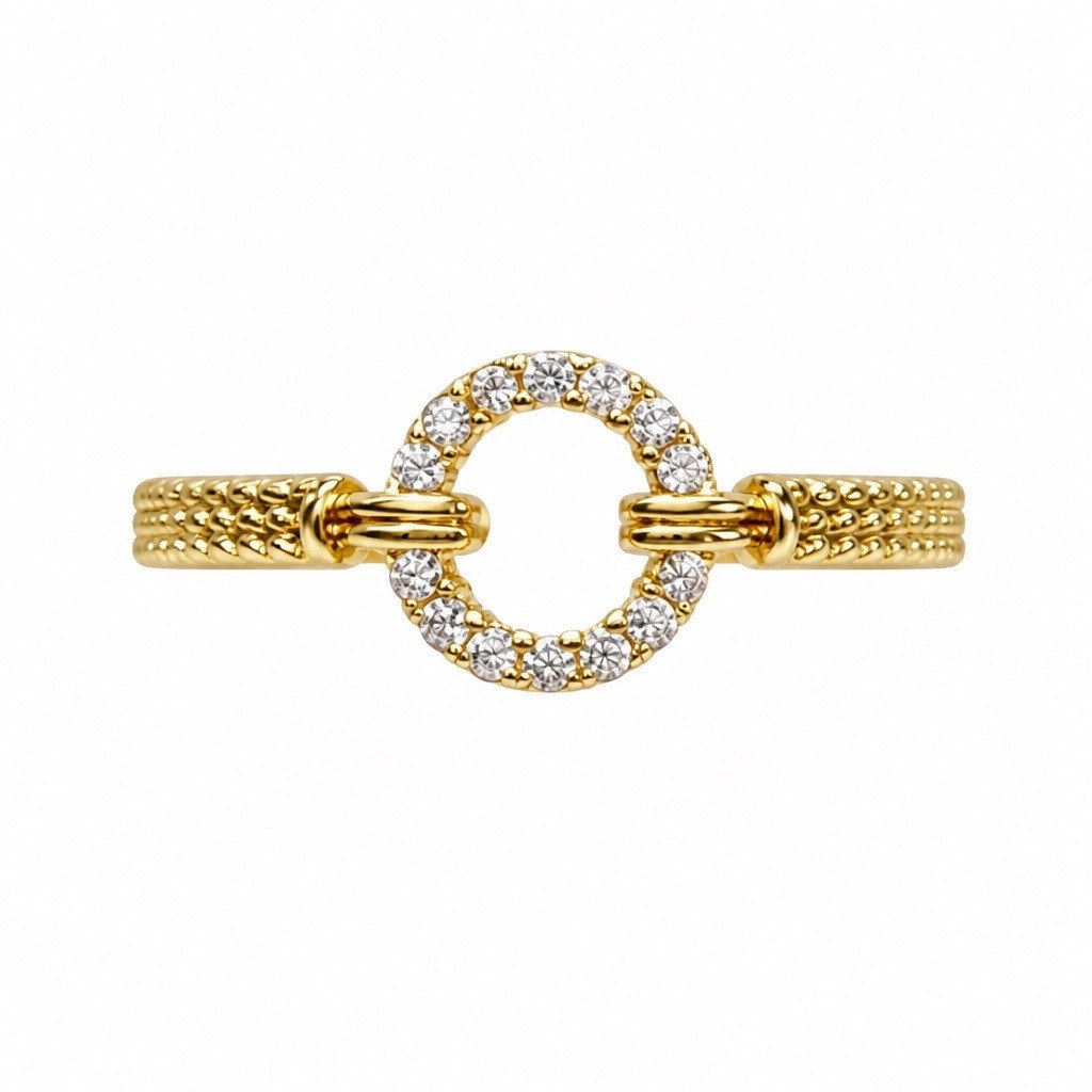 The "Eternal Halo" Pavé Open Circle Ring - Sz 7.5