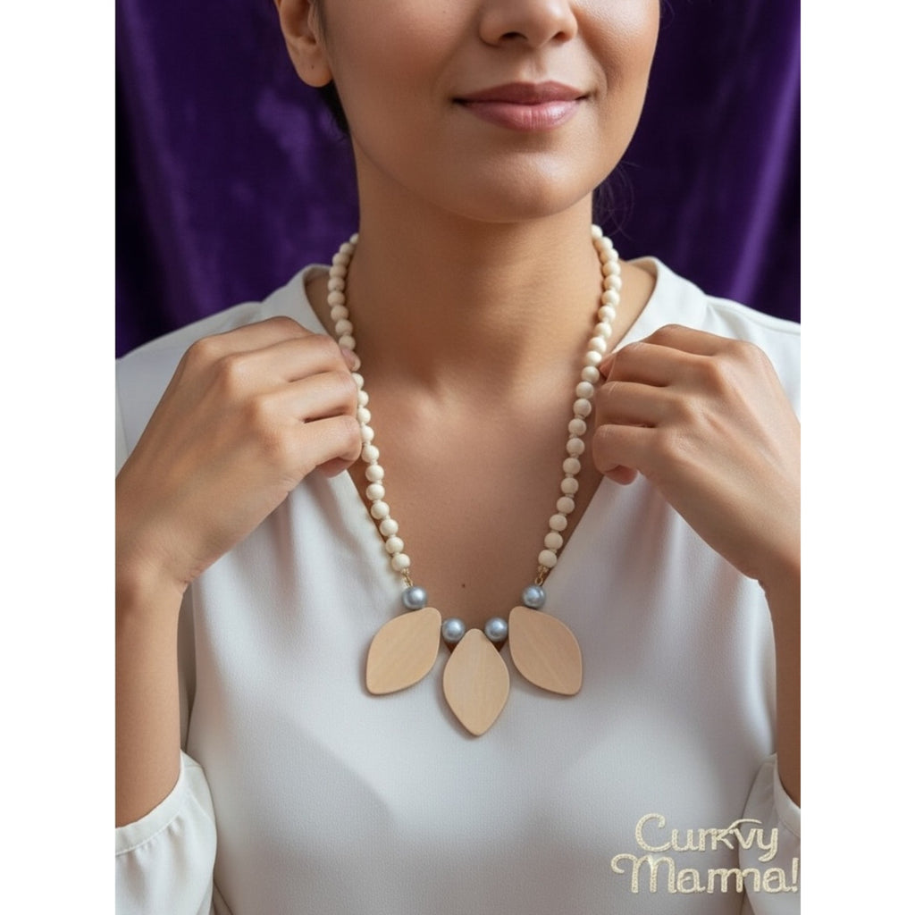 Bohemian Mermaidcore Luminous Abalone Shell Leaf Drop Necklace