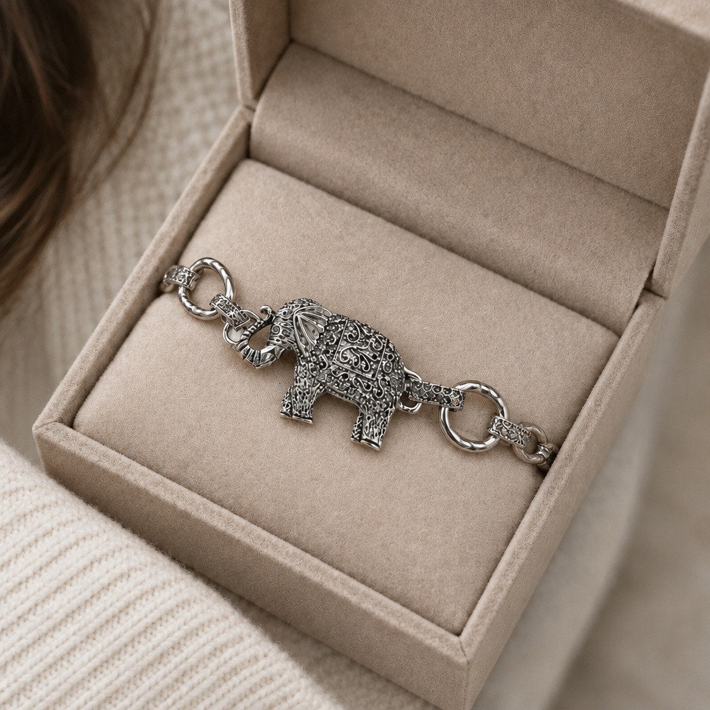 Vintage Elephant Charm Bracelet Pendant