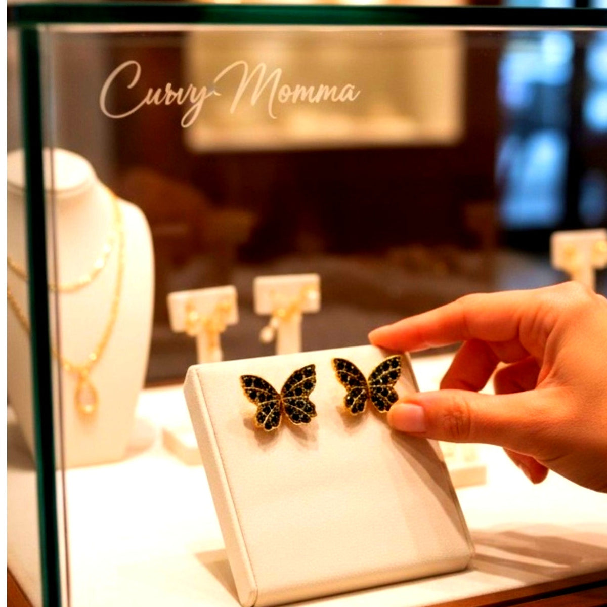 Gold Butterfly Studs