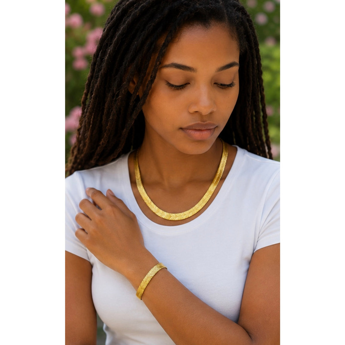 Golden Grace Herringbone Set