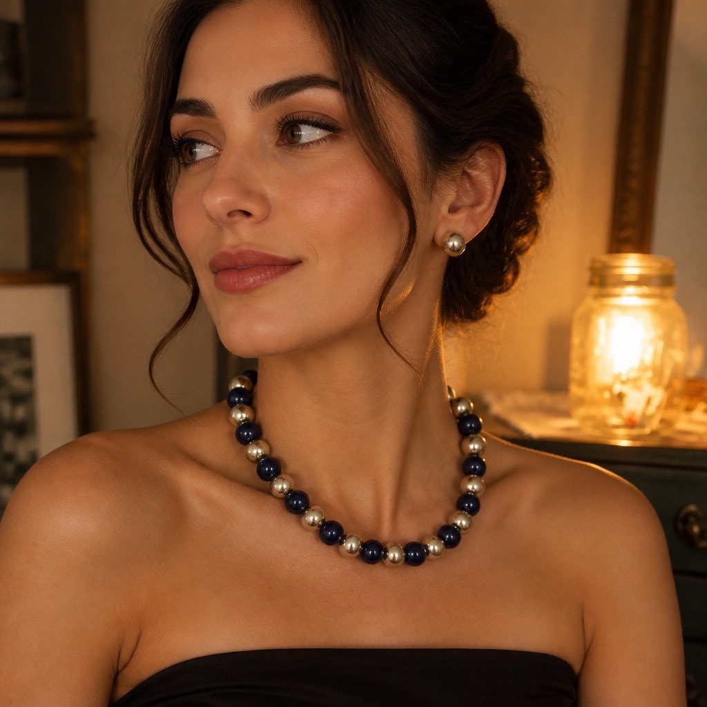 ✨ THE ULTIMATE STATEMENT: VINTAGE GEORGE NAVY & GOLD SET ✨