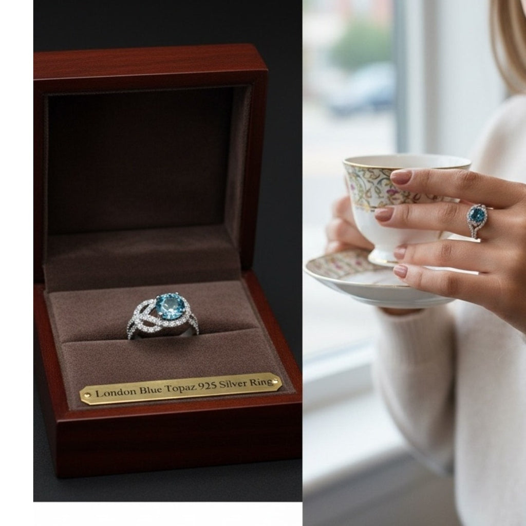 London Blue‎ Topaz 925 Silver Ring