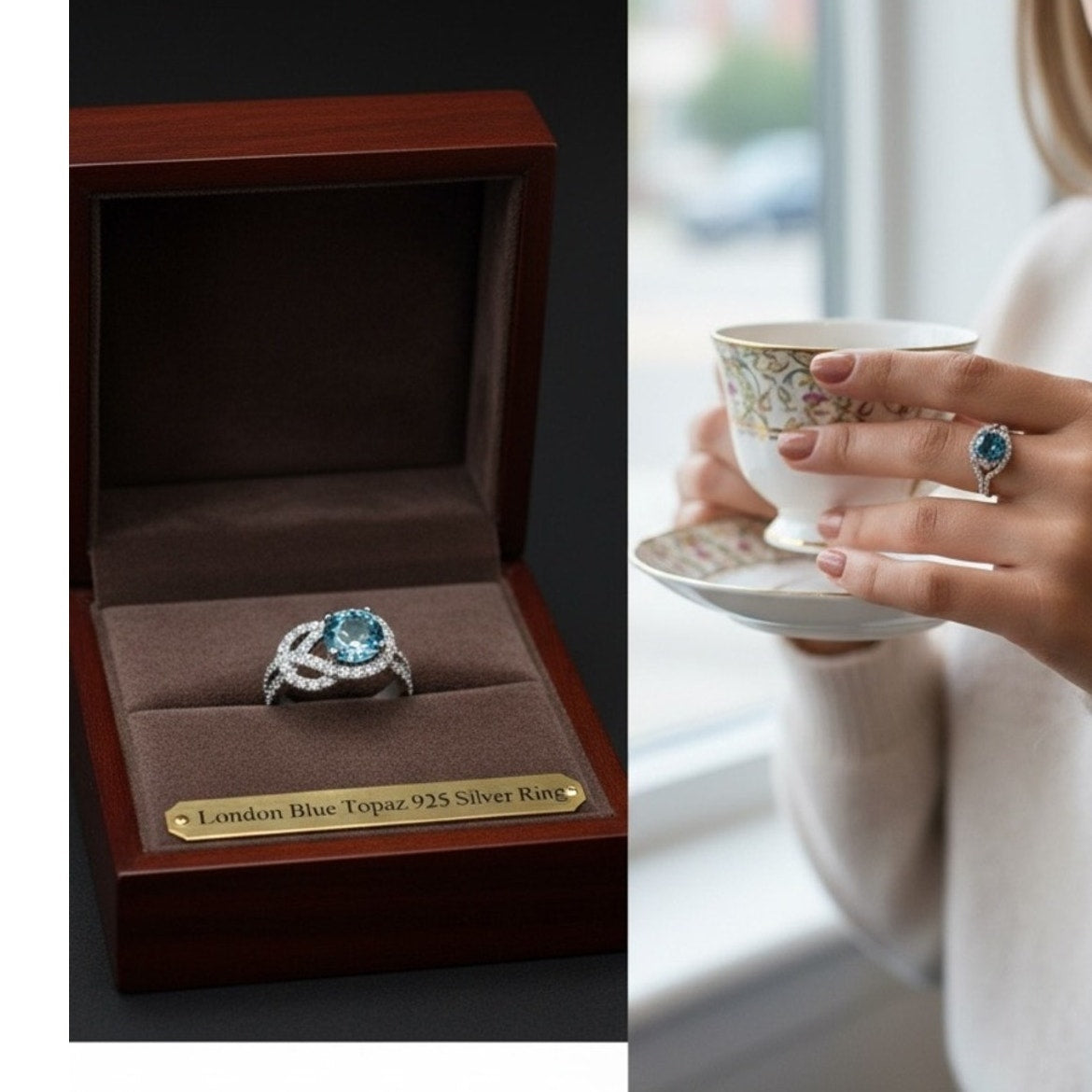 London Blue‎ Topaz 925 Silver Ring