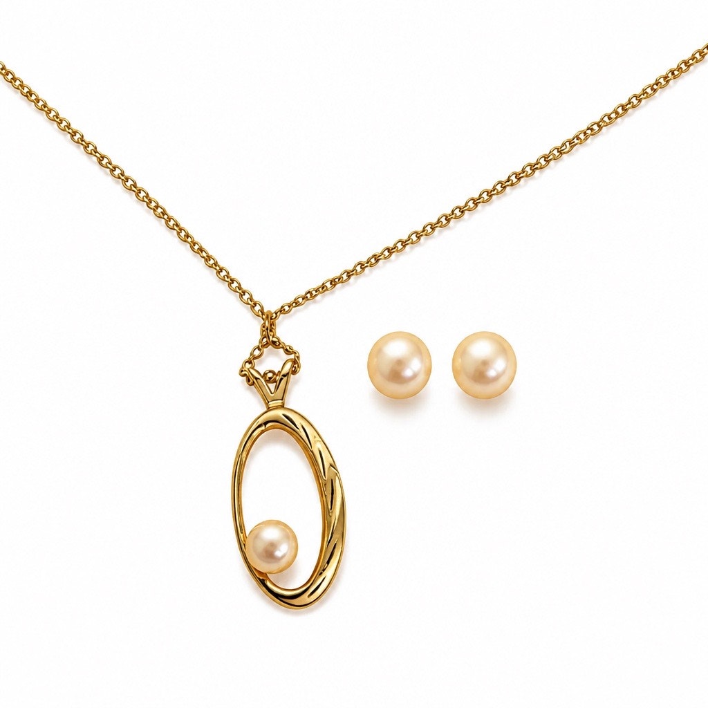 Estate Treasure ✨ 12K GF Marner Cultured Pearl Set with Original Box