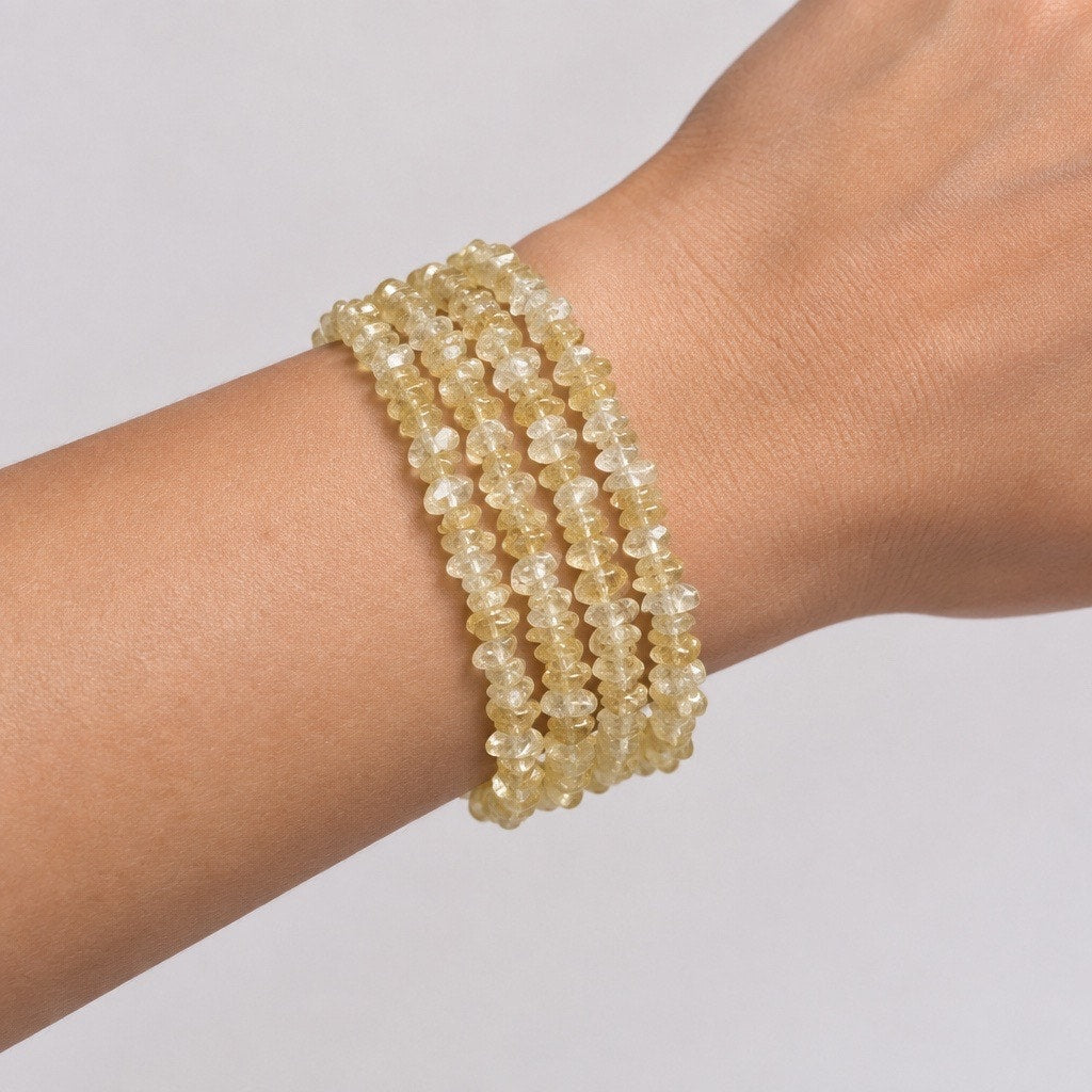 Citrine Chip Bead Strand Bracelet