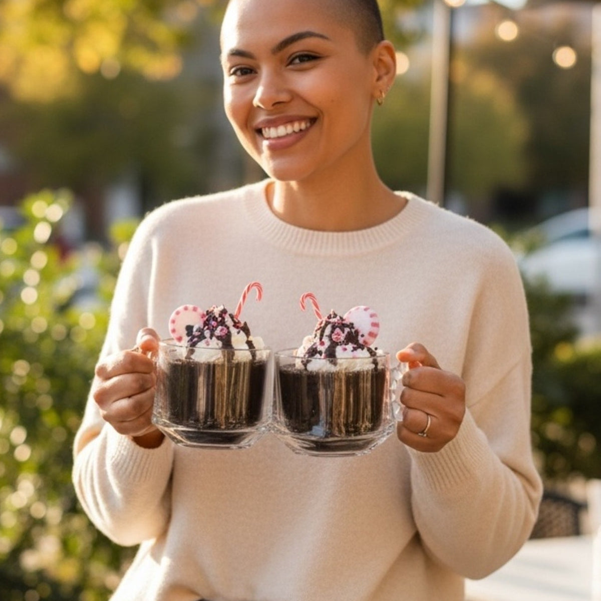 Hot Chocolate Mug Decoration - Peppermint Cocoa Display