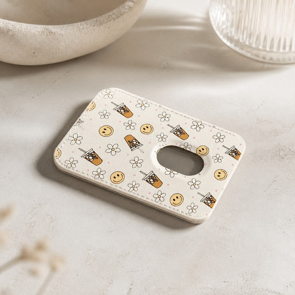 Velvet Caviar "Coffee Please" MagSafe Magnetic Card Wallet