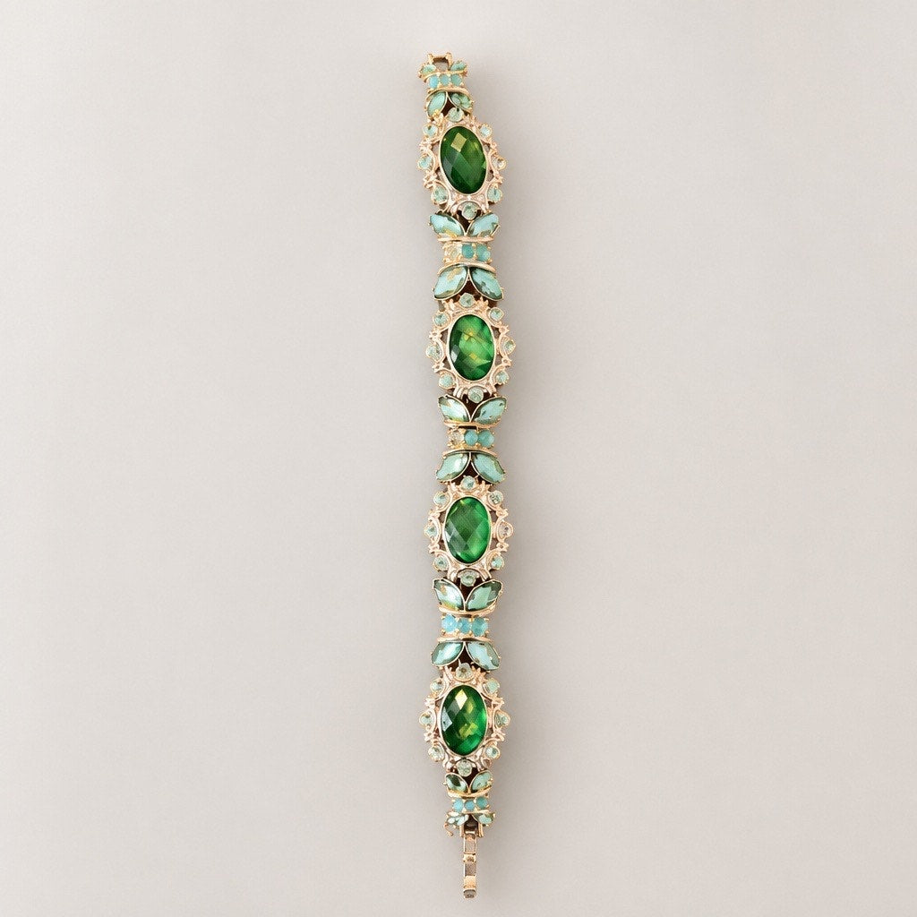 The Emerald Lattice Tennis Bracelet