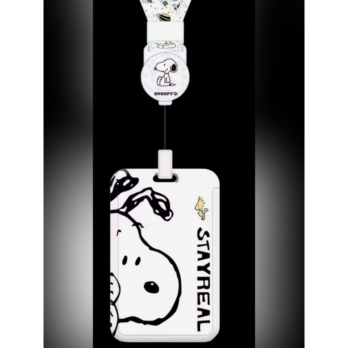 Snoopy White Character Lanyard Card Holder