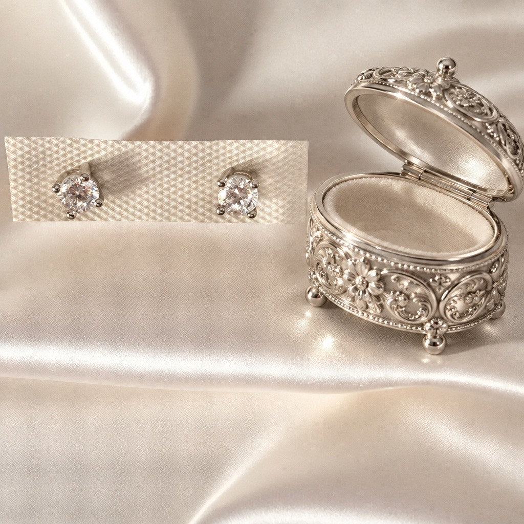 Rhinestone Stud Earrings