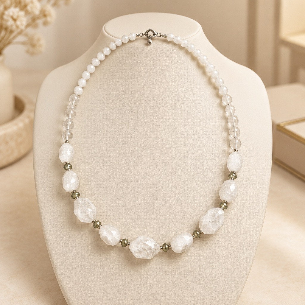 Vintage Alabaster Ice Strand Necklace